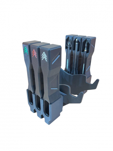 CAW-Schrankhalter PD-5 mit 6 CAW-Schellladern