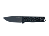 CAW-Bundle - Griffschalen gn/sw + Messer K2 - dunkler Klinge - Titanbeschichtet