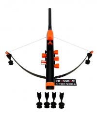 Kinderarmbrust - Gewehrarmbrust schwarz/orange mit 12 Pfeilen