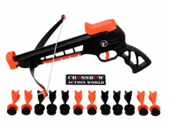 Kinderarmbrust - Pistolenarmbrust schwarz/orange mit 12 Pfeilen