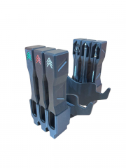 CAW-Schrankhalter PD-5 mit 6 CAW-Schellladern