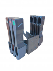 CAW-Schrankhalter PD-5 mit 6 CAW-Schellladern